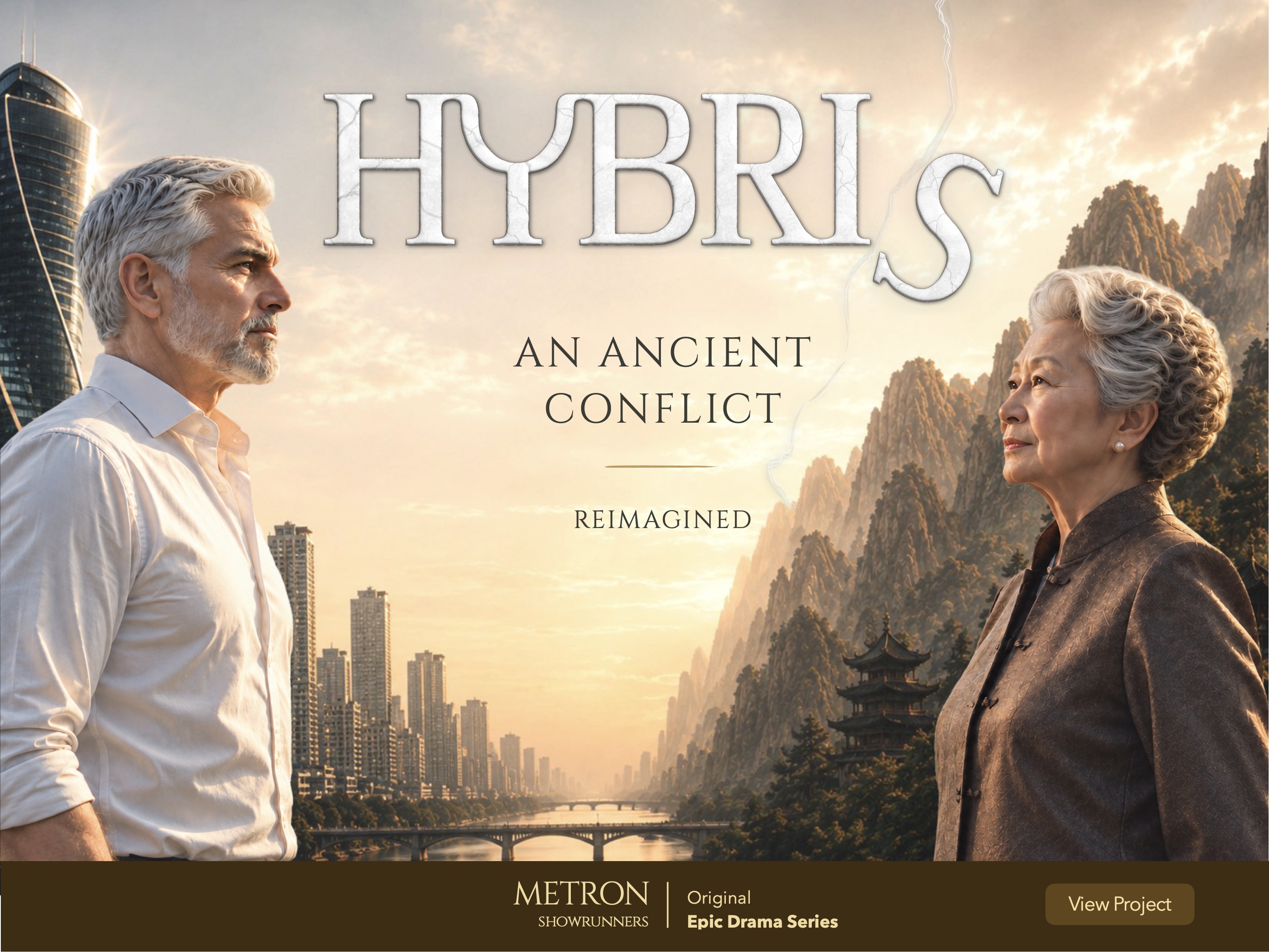 Hybris — An Ancient Conflict, Reimagined. A Metron Showrunners Original Epic Drama Series.